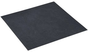 Tábuas de soalho autoadesivas 5,11 m² PVC mármore preto