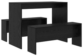 Conjunto de sala de jantar 2 pcs Carvalho Preto 97 x 47 x 75 cm