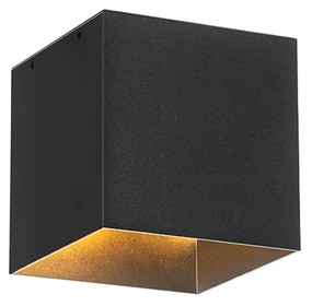 LED Candeeiro de parede exterior preto com médios e sensor solar - Charlotte Moderno