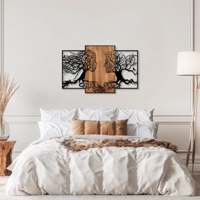 Acessório Decorativo de Parede Tree Love – Preto e Noz – 125 x 3 x 79