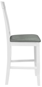 Bancos de bar com almofadões 2pcs madeira de seringueira maciça