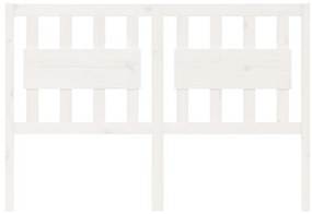 Cabeceira de cama 145,5x4x100 cm madeira de pinho maciça branco