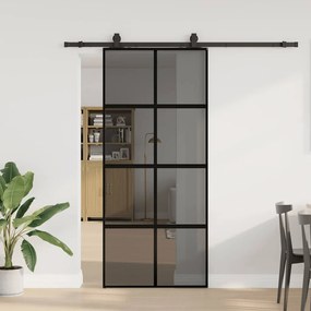 vidaXL Porta deslizante c/ conj. ferragens 90x205 cm vidro temperado