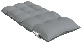 Almofadões cadeira encosto baixo 4 pcs tecido oxford cinzento