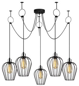 Candeeiro Tel – Preto – Diâmetro 120 cm, Altura 130 cm