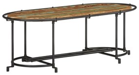 Mesa de centro 110x55x40 cm madeira recuperada maciça