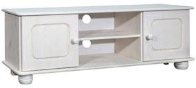 vidaXL Móvel de TV 115x29x40 cm pinho maciço branco