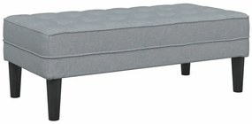 Banco vidaXL Cinza claro 113x57x39 cm Tecido