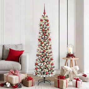 vidaXL Árvore de Natal Artificial Branco 180 cm PVC, Metal e Plástico