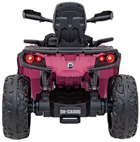 Moto 4 elétrica para Crianças 24 V 4x4 Can Am Outlander ATV, RodasEspuma EVA, Assento couro ecológico Rosa