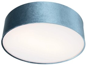 Moderna luminária de teto azul 40 cm - Tambor Moderno