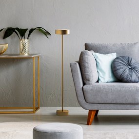 Candeeiro de Pé Keyf – Dourado – Diâmetro: 16 cm Altura: 111 cm