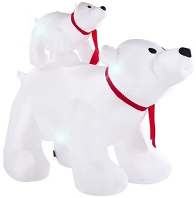 Urso polar insuflável com LED 160 cm branco KULTALA Beliani