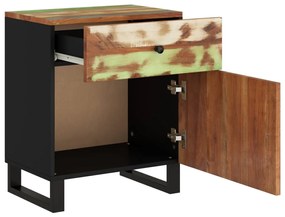 Mesa cabeceira 50x33x60 cm madeira recuperada maciça/derivados
