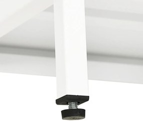 Móvel de TV 90x30x44 cm vidro e aço branco