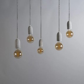 Candeeiro de suspensão industrial cinzento em betão - Cava 5