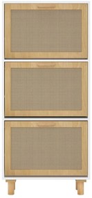 Sapateira 52x25x115 cm derivados de madeira/vime natural branco