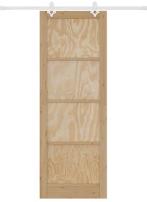 Porta Deslizante vidaXL com Conjunto de Ferragens 83x232 cm Madeira de