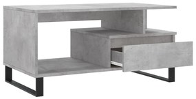 Mesa de centro 90x49x45 derivados de madeira cinzento cimento