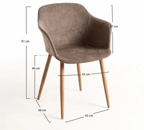 Cadeira Kivi Tecido - Taupe