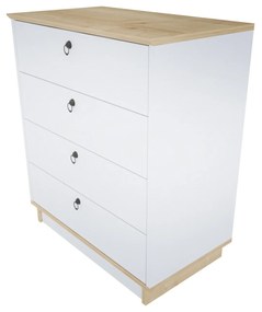 Cômoda Sahra – Branco Carvalho – 72x83,1x42 cm
