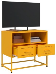 Móvel de TV 68x39x60,5 cm aço amarelo mostarda