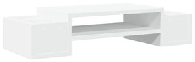 Suporte para monitor c/ arrumação derivados de madeira branco