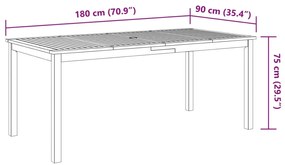 7 pcs conjunto de jantar para jardim madeira de acácia maciça