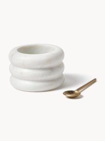 Taça em mármore com colher Zuri, conjunto de 2