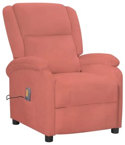 342414 vidaXL Poltrona de massagens reclinável veludo rosa