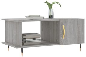 Mesa de centro 90x50x40 cm derivados de madeira cinzento sonoma