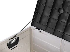 Caixa para exterior creme e preto 112 x 50 cm LOCARNO Beliani