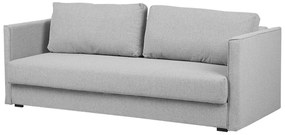 Sofá-cama de 3 lugares com arrumação em tecido cinzento EKSJO Beliani