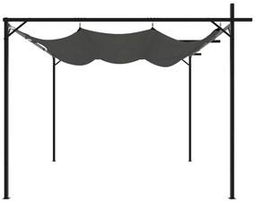 Pérgola com toldo retrátil 295x292x230 cm cor antracite