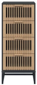 Aparador alto 40x30x95 derivados de madeira preto
