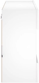 Móvel de parede para TV com luzes LED 78,5x30x60,5 cm branco