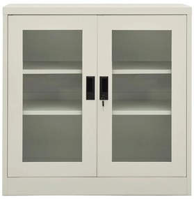 Armário de escritório 90x40x90 cm aço cinzento-claro