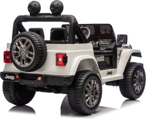 JIPE elétrico para Crianças Jeep Wrangler Rubicon LIFT  24V 4x4, Rodas de espuma EVA Branco