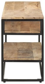 Móvel de TV 130x30x45 cm madeira de mangueira áspera
