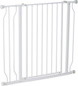 Barreira de Segurança para Cães Extensível para Escadas e Portas 75-95cm com  Extensão de 10 cm Altura 76 cm Branco
