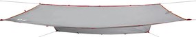 Lona de campismo 400x294 cm impermeável cinzento e laranja