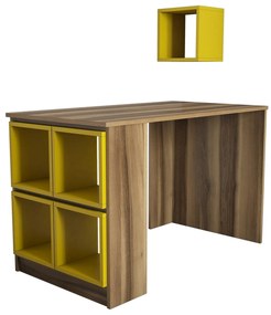 Secretária de Estudo Box – Nogueira – 120x75x65 cm