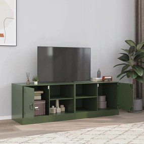 Móveis de TV 2 pcs 67x39x44 cm aço verde azeitona