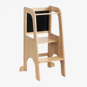 Torre De Aprendizagem Em Madeira De Pinho Sendoa Kids Castanho Madeira - Sklum