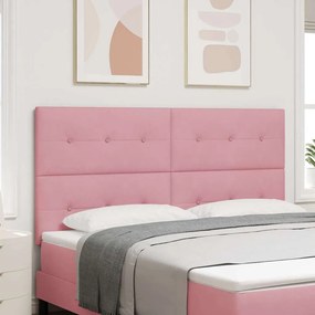 Cabeceira vidaXL Botões Estofada Rosa 180 cm Veludo
