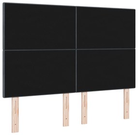 Cabeceira vidaXL Botão Estofada Cinza Escuro 140 cm Veludo