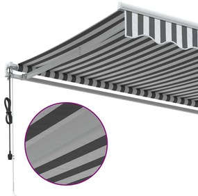 Toldo retrátil automático 500x300 cm antracite e branco