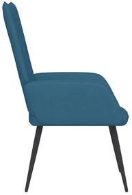 Cadeira de descanso veludo azul