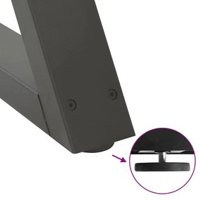 Pés para mesa de centro 2 peças antracite 70x(42-43,3) cm aço