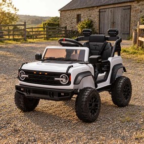 Carro elétrico para crianças 3 a 6 anos 12V Ford Bronco com tração traseira, licenciado (1 Lugar) bateria de lítio, leitor de MP3 com entrada USB, luz